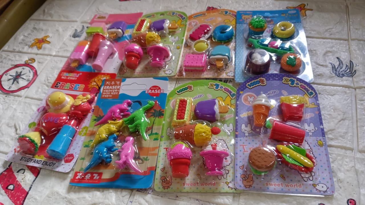 4392 Mix Design 1Set Fancy & Stylish Colorful Erasers for Children Different Designs & Mix, Eraser Set for Return Gift, Birthday Party, School Prize (1Set, 5Pc) 4392 Mix Design 1Set Fancy & Stylish Colorful Erasers for Children Different Designs & Mix, Eraser Set for Return Gift, Birthday Party, School Prize (1Set, 5Pc)